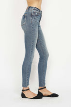 Load image into Gallery viewer, Judy Blue Full Size Tummy Control Vintage Wash Hem Destroy Skinny Jeans