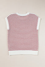 Load image into Gallery viewer, Round Neck Striped Sweater Vest