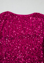 Load image into Gallery viewer, Sequin Surplice Long Sleeve Mini Dress