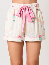 Load image into Gallery viewer, Printed Collared Neck Flounce Sleeve Top and Shorts Lounge Set