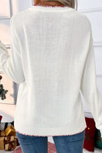 Load image into Gallery viewer, Bow Round Neck Drop Shoulder Sweater