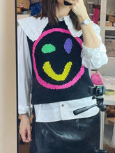 Load image into Gallery viewer, Smiley Round Neck Sweater Vest