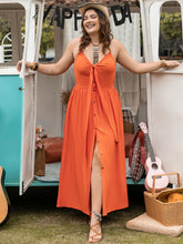 Load image into Gallery viewer, Plus Size Halter Neck Midi Dress