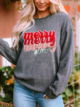 Load image into Gallery viewer, Full Size MERRY CHRISTMAS Round Neck Long Sleeve Sweatshirt