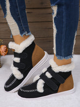 Load image into Gallery viewer, Faux Fur Round Toe Flat Boots