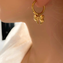 Load image into Gallery viewer, 18K Gold-Plated Bow Earrings