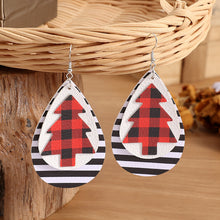 Load image into Gallery viewer, Christmas Tree PU Leather Earrings