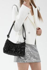 Sequin Double Strap Shoulder Bag