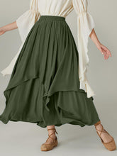 Load image into Gallery viewer, Smocked Waist Band Ruched Layered Skirt