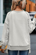 Load image into Gallery viewer, Exposed Seam Leopard Long Sleeve Sweatshirt