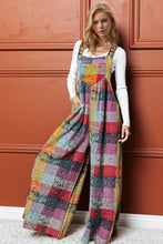 Load image into Gallery viewer, Double Take Full Size Plaid Sleeveless Wide Leg Jumpsuit