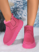 Load image into Gallery viewer, Suede Round Toe Platform Boots