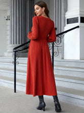 Load image into Gallery viewer, Ribbed Round Neck Long Sleeve Dress