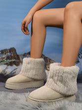 Load image into Gallery viewer, Thermal Faux Fur Suede Platform Boots