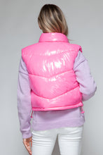 Load image into Gallery viewer, Snobbish Zip Up Turtleneck Shiny Quilted Vest