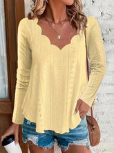 Load image into Gallery viewer, Eyelet Long Sleeve Blouse