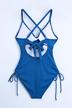 Load image into Gallery viewer, Cutout V-Neck Spaghetti Strap One-Piece Swimwear