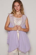 Load image into Gallery viewer, POL Embroidered Pearls Open Front Sleeveless Cardigan