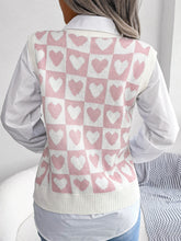 Load image into Gallery viewer, Heart V-Neck Sweater Vest