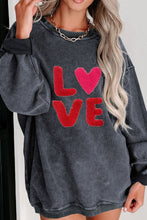 Load image into Gallery viewer, Valentine’s Day LOVE Round Neck Long Sleeve Sweatshirt