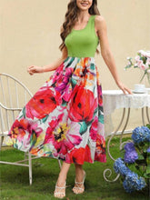 Load image into Gallery viewer, Printed Round Neck Sleeveless Dress