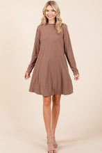 Load image into Gallery viewer, Mittoshop Mock Neck Long Sleeve Dress with Pockets