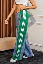 Load image into Gallery viewer, Contrast Side Striped Wide Leg Jeans