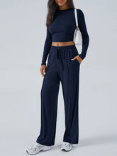 Load image into Gallery viewer, Devine Round Neck Long Sleeve Top and Pants Set