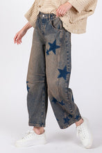 Load image into Gallery viewer, SAGE + FIG Star Wide Leg Jeans with Pockets