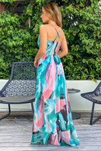 Load image into Gallery viewer, Crisscross Printed Surplice Cami Dress