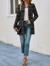 Load image into Gallery viewer, Plaid Open Front Long Sleeve Blazer