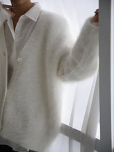 Load image into Gallery viewer, Fuzzy Button Down Long Sleeve Cardigan