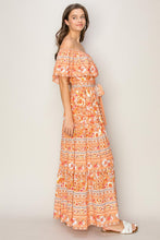 Load image into Gallery viewer, HYFVE Floral Off-Shoulder Tie Front Maxi Dress