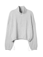 Load image into Gallery viewer, Waffle Knit Drawstring Half Zip Long Sleeve Sweatshirt