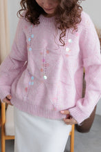 Load image into Gallery viewer, Sequin Round Neck Long Sleeve Sweater