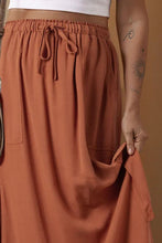 Load image into Gallery viewer, Drawstring Maxi Skirt with Pockets