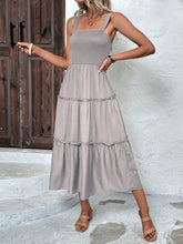 Load image into Gallery viewer, Tiered Smocked Wide Strap Cami Dress