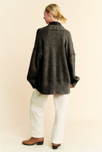 Load image into Gallery viewer, Davi &amp; Dani Shawl Collar Ribbed Detail Button Up Cardigan