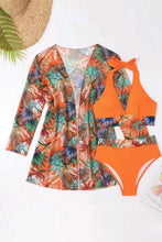 Load image into Gallery viewer, Printed Halter Neck Three-Piece Swim Set