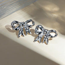 Load image into Gallery viewer, Stainless Steel Bow Stud Earrings