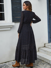 Load image into Gallery viewer, Embroidered V-Neck Long Sleeve Dress