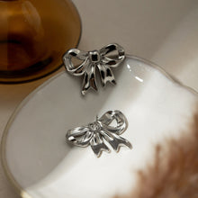 Load image into Gallery viewer, Stainless Steel Bow Stud Earrings