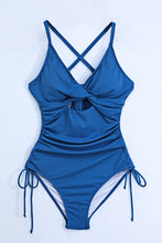 Load image into Gallery viewer, Cutout V-Neck Spaghetti Strap One-Piece Swimwear