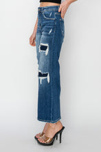 Load image into Gallery viewer, Risen Full Size High Rise Patch Detailed Wide Leg Crop Jeans