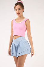 Load image into Gallery viewer, VERY J V-Shaped High Waist Layered Active Shorts