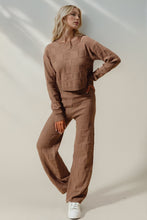 Load image into Gallery viewer, Double Take Full Size Checkered Round Neck Top and Pants Set