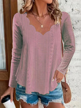 Load image into Gallery viewer, Eyelet Long Sleeve Blouse