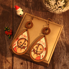 Load image into Gallery viewer, Wooden Teardrop Shape Earrings