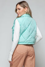 Load image into Gallery viewer, Snobbish Snap Down Quilted Crop Vest