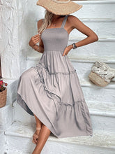 Load image into Gallery viewer, Tiered Smocked Wide Strap Cami Dress